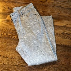 Ann Taylor LOFT patterned skinny jeans